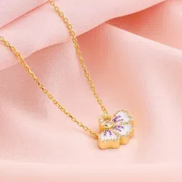 Sterling Silver Bhumi Rose Gold Elegant Eyebright Necklace for Womens and Girls-image-28