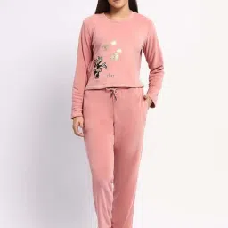 MADAME M Secret Peach Plain Night Suit-image-36