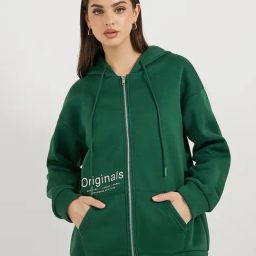 Styli Green Printed Hoodie-image-53