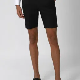 Peter England Black Slim Fit Shorts-picture-31