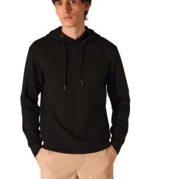 Selected Homme Black Regular Fit Hooded Sweatshirt-image-36