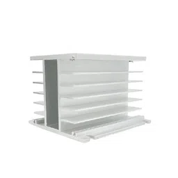 H Shape Aluminum Three-Phase Solid State Relay SSR Heat Sink Base Small Type Heat Radiator for 10A to100A Size:110*100*80MM image 1