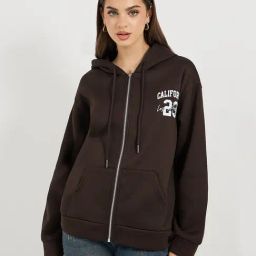 Styli Brown Printed Hoodie-picture-37