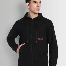 Dcyphr Black Decode Essentials Self-Design Fullength Sleeves Regular Fit Hoodie-image-92