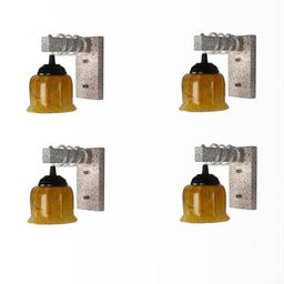 SOMIL Yellow Glass Cylinder Printed Wall Lamps-image-32