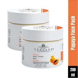 Verdant Natural Care Set of 2 Papaya Multi-Vitamin Face Pack with Vitamin A - 100 ml each-15