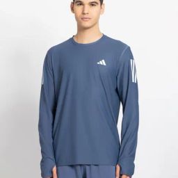 Adidas Blue Regular Fit Sports T-Shirt-image-10