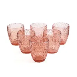 Home4U Almassy Orange Drinking Glasses (350 ml) - Set of 6-image-54