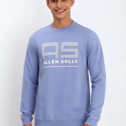 Allen Solly Blue Cotton Regular Fit Printed Sweatshirt-image-35