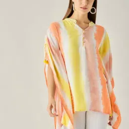 The Kaftan Company Multicolor Tie-Dye Kaftan Top-image-21