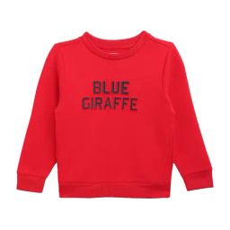 Blue Giraffe Kids Red Cotton Logo Print Sweatshirt-picture-20