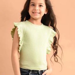 LilPicks Kids Green Cotton Regular Fit Top-picture-35