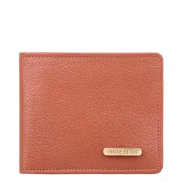 Hidesign Tan Solid Wallets for Men-image-14