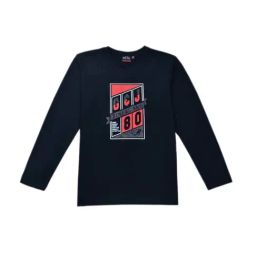Gini & Jony Kids Black & Pink Printed Full Sleeves T-Shirt-image-61