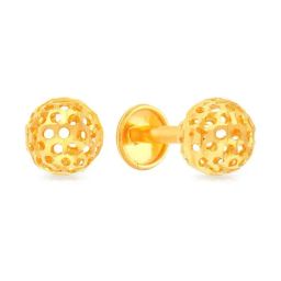 Malabar Gold and Diamonds 22k Gold Earrings for Kids-picture-11