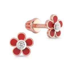Malabar Gold and Diamonds 18k Rose Gold Stud Earrings-image-71