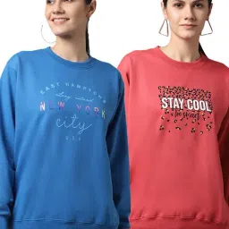 Vimal Jonney Blue & Pink Printed Fleece Pullover - Pack of 2-image-95