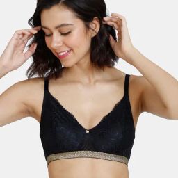 Zivame Black Lace Maternity Bra-image-64