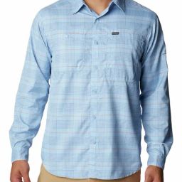 Columbia Men Blue Silver Ridge Utility Lite Plaid LS Shirt-image-52