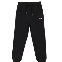 Blue Giraffe Kids Black Solid  Joggers-picture-4