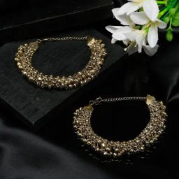 YouBella Gold Plated Stylish Oxidized Handmade Anklets-image-99