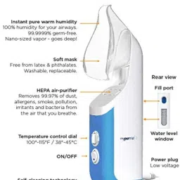 Mypurmist 2 Steam Inhaler & Air Purifier in one - Handheld Steamer image 2