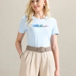 U.S. Polo Assn. Light Blue Cotton Graphic Print T-Shirt-picture-47