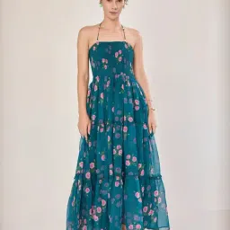Urban Sundari Blue Casual Fit Floral Print Dress-picture-40