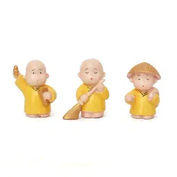 eCraftIndia Set Of 3 Monk Babies In Different Avatars image 2