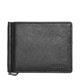 SASSORA Black Casual Leather Money Clip Wallet for Men-picture-33