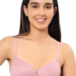 Amante Purple Lace Pattern Full Coverage Bra-image-14