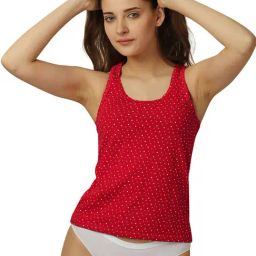 Soie Red Printed Camisole-image-32