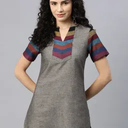 Cottinfab Grey Cotton Regular Fit Top-image-23