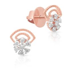 Malabar Gold and Diamonds 18k Rose Gold Diamond Stud Earrings for Women-image-83