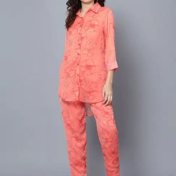 Anvi Be Yourself Peach Printed Co-ord Set-image-7