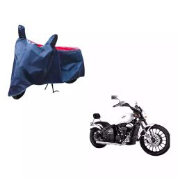 Auto Pearl Waterproof Two Wheeler Cover For FAB Regal Raptor Daytona 350 (Red & Blue)-image-42
