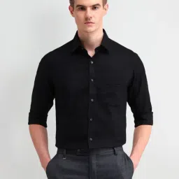Arrow Black Cotton Slim Fit Shirt-picture-12