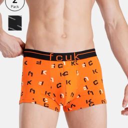 FCUK Multi-Color Cotton Blend Print Trunks Pack of 2-picture-34