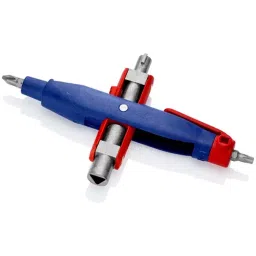 Knipex 00 11 01 Pen-Style Control Cabinet Key for all cabinets and shut-off systems Red&Blue-13