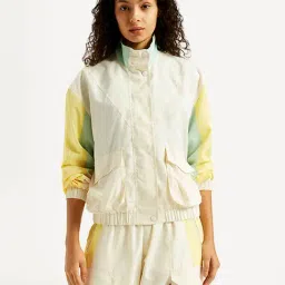 Levi's White Color-Block Casual Jacket-image-4