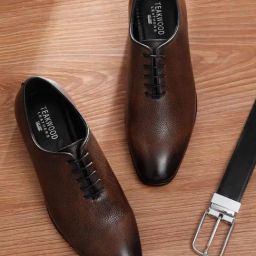 Teakwood Leathers Men's Tan Oxford Shoes-image-55