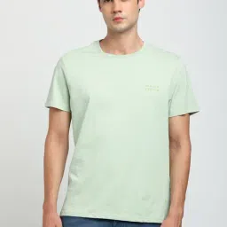 Turtle Light Green Knitted Slim Fit Printed T-Shirt-picture-9