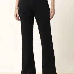 U.S. Polo Assn. Black Cotton Solid Trousers-picture-47