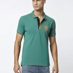 Being Human Green Regular Fit Polo T-Shirt-picture-28