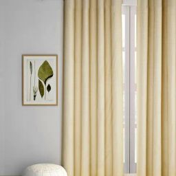 Fabindia Home Beige Silk 7 ft Door Curtain-image-42