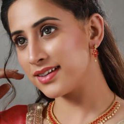 Priyaasi Floral Leaf Pink & Golden Necklace & Earring Set-22