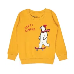 Bodycare Kids Mustard Printed Full Sleeves Sweatshirt-image-19