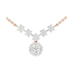 Sparkles Lab Grown Diamond 14k (585) Rose Gold Necklace for Women-picture-42