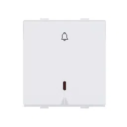 RAPID Stelo Bell Push Switch With Indicator 2 Module 6 Amp White, R-2076 (Pack of 10)-76