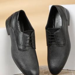 Teakwood Leathers Men's Black Derby Shoes-picture-16